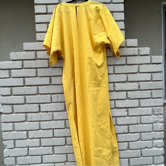 Vintage Samantha Scott California Fringe and Wooden Beaded Caftan Dress - Size M - Picture 5 of 10